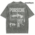[New Products Arrive With Great Power] 911 GT3RS Unisex Fit Washed T-Shirt Unisex T-Shirts For Summer Outings - Men Tops