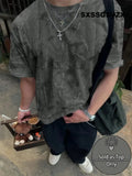 Resyla Men Men’s Casual Branch Print Short Sleeve T-Shirt Summer - Men Tops